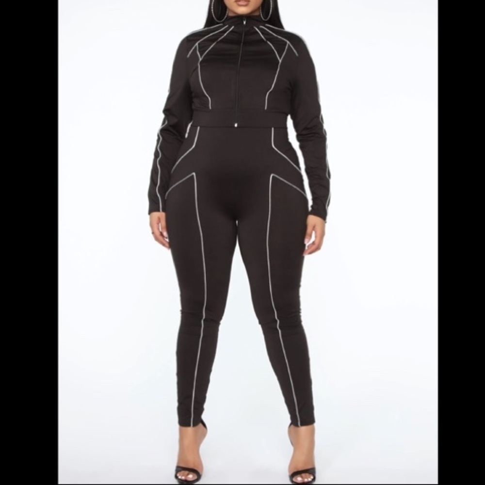Fashion Nova jumpsuit with jacket 2X never Used